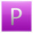 Letter P pink Icon